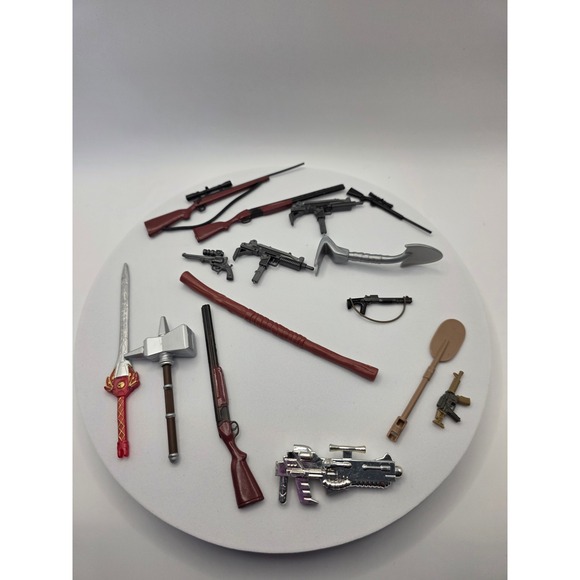 Unbranded Other - Mixed Toy Action Figure Weapons Lot Rifles Sword Hammer Accessories /KK